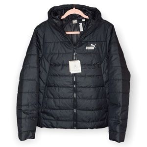 ⏳LAST⏳ PUMA ESS S Essentials Padded Puffer Jacket Hooded Black 848094_01 Winter